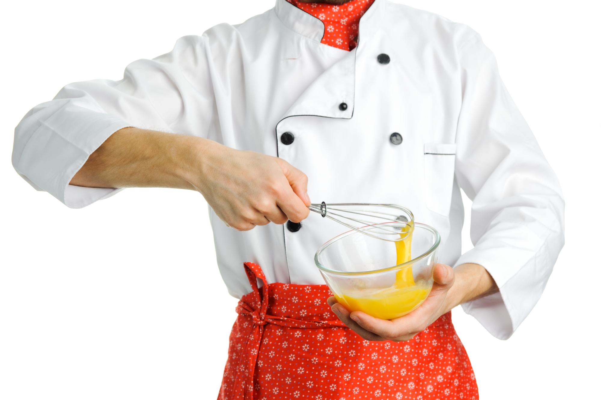 Chef demonstrating a quick recipe